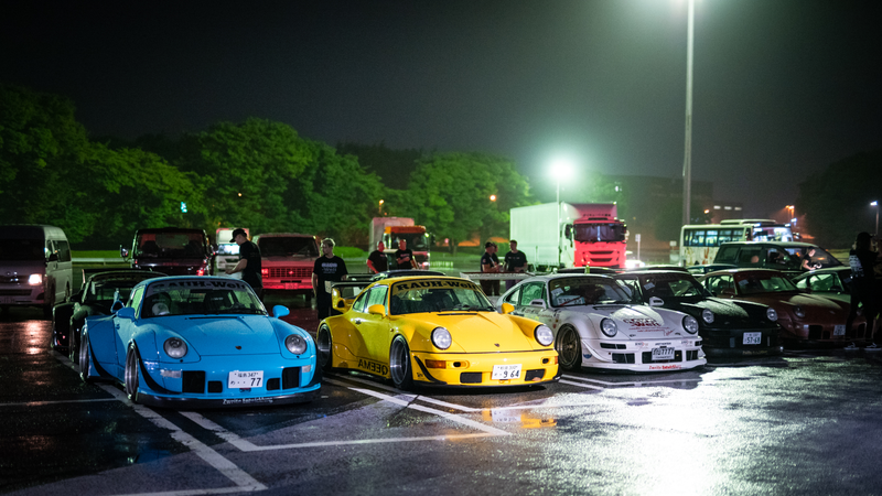 Illustration for article titled I Drove Through A Japanese Typhoon With A Dozen RWB Porsches